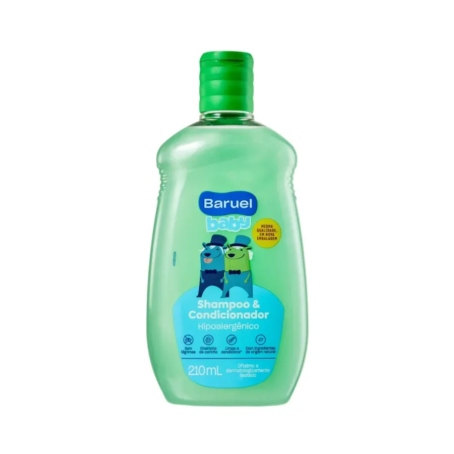 Shampoo e Condicionador Infantil Baruel Baby 2 em 1 - 210ml