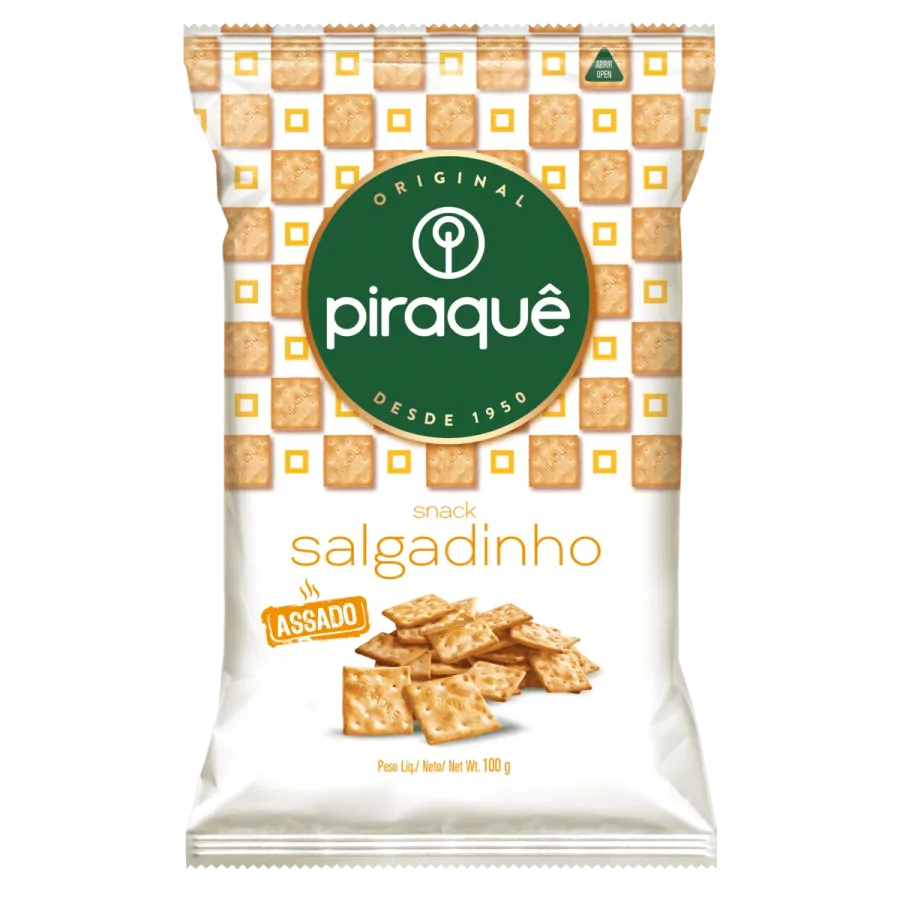 BISCOITO PIRAQUE SALGADINHO TRIGO 100G
