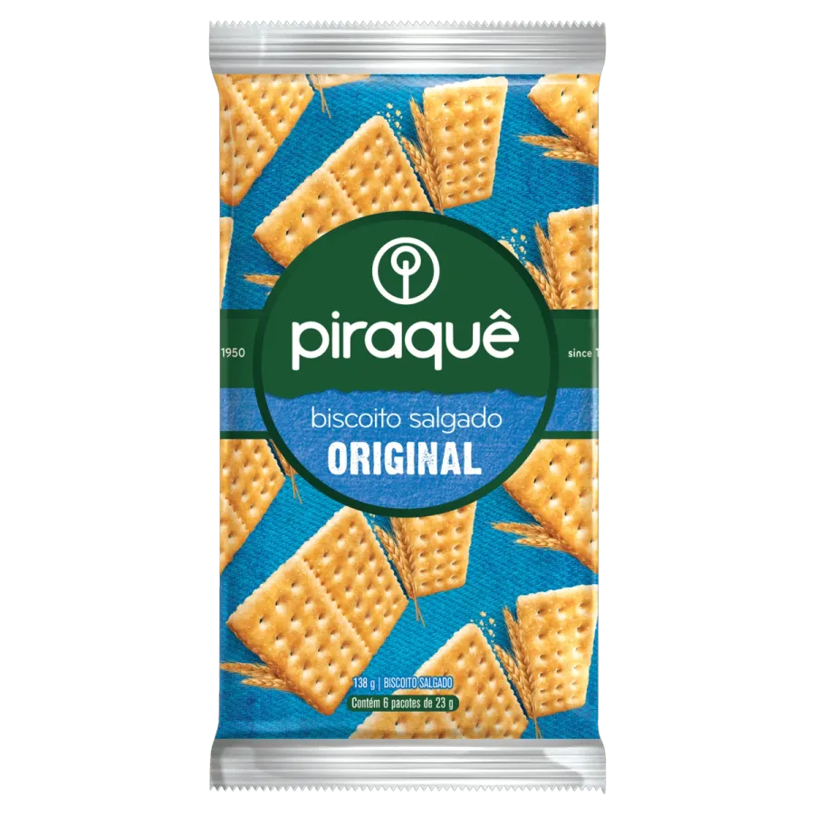 Biscoito Piraque Salgado Presunto 138g