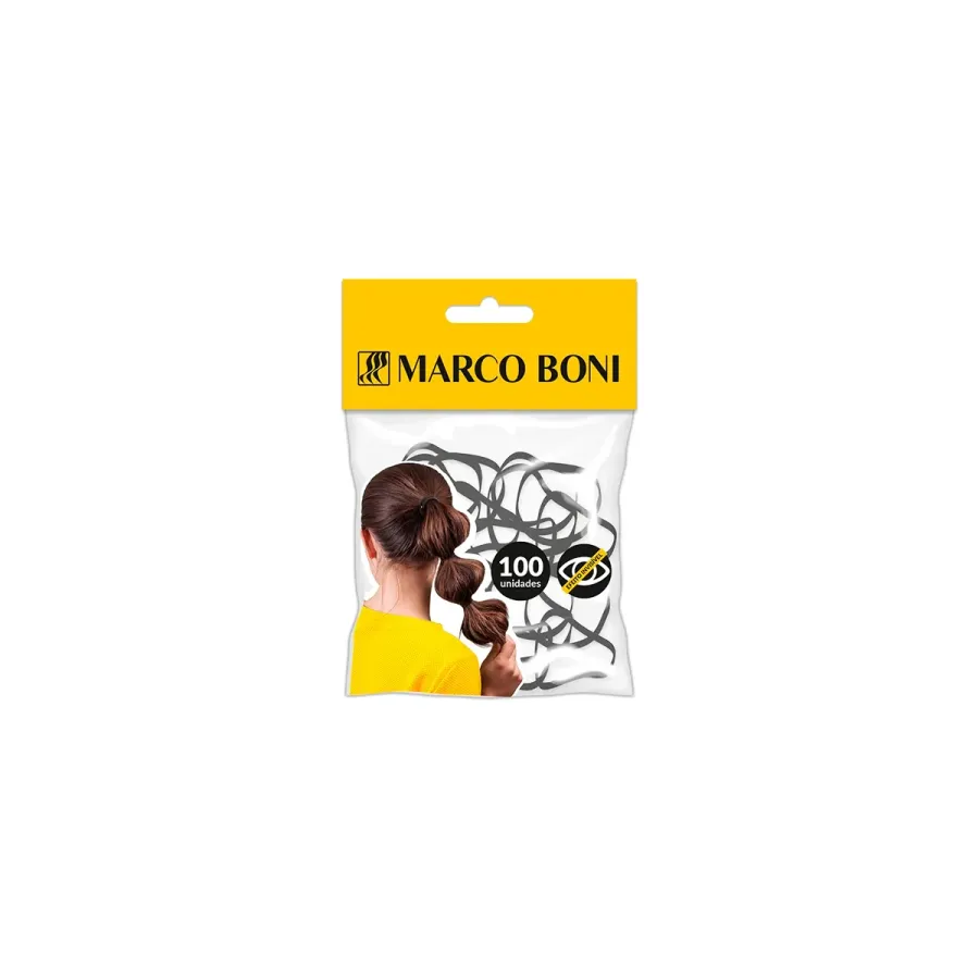 Elasticos Marco Boni Soft Preto 100 Unidades