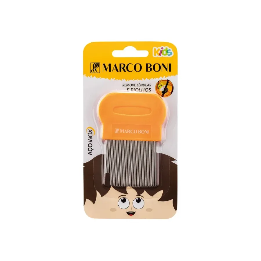 Pente Fino Remove Lêndeas e Piolhos Marco Boni Aço Inox
