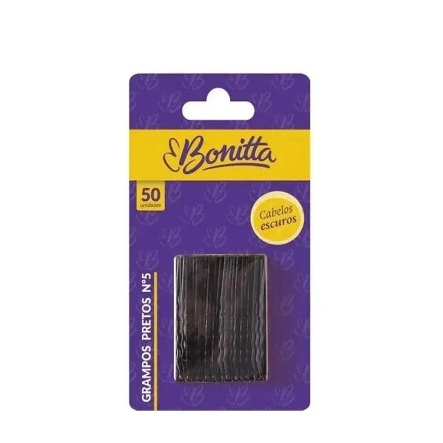 GRAMPO CABELO N°5 50UN PRETO