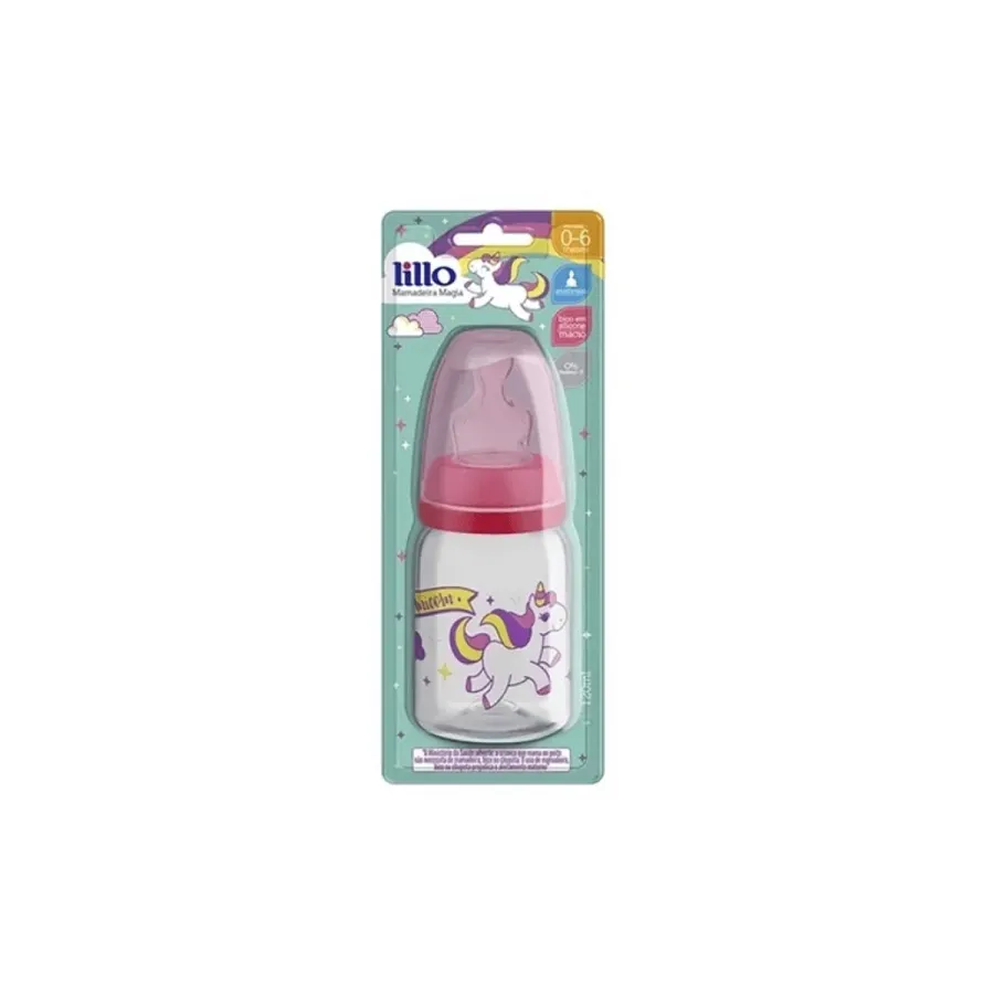 Mamadeira Lillo Divertida 120ml Rosa