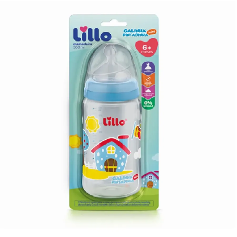 Mamadeira Lillo Galinha Pintad. Sil Anat 300ml