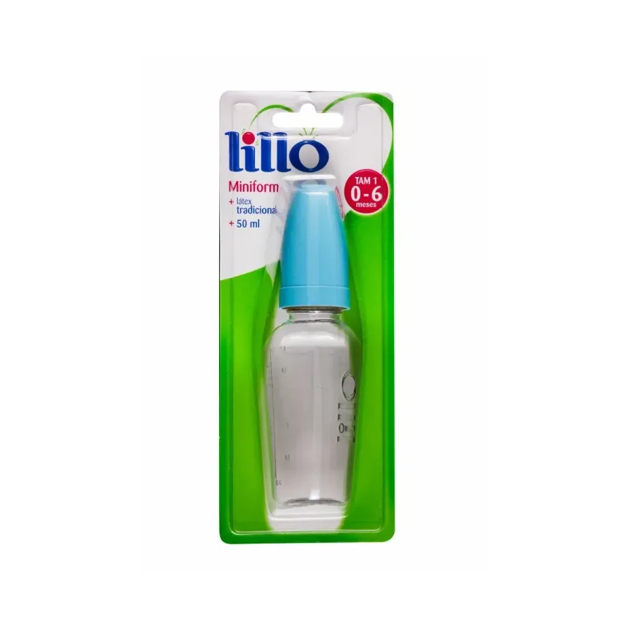 Mamadeira Lillo Miniform Azul 50ml