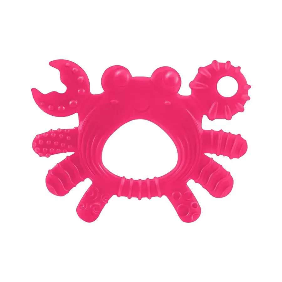 Mordedor Bebê Massageador de Gengivas Caranguejo Rosa Lillo