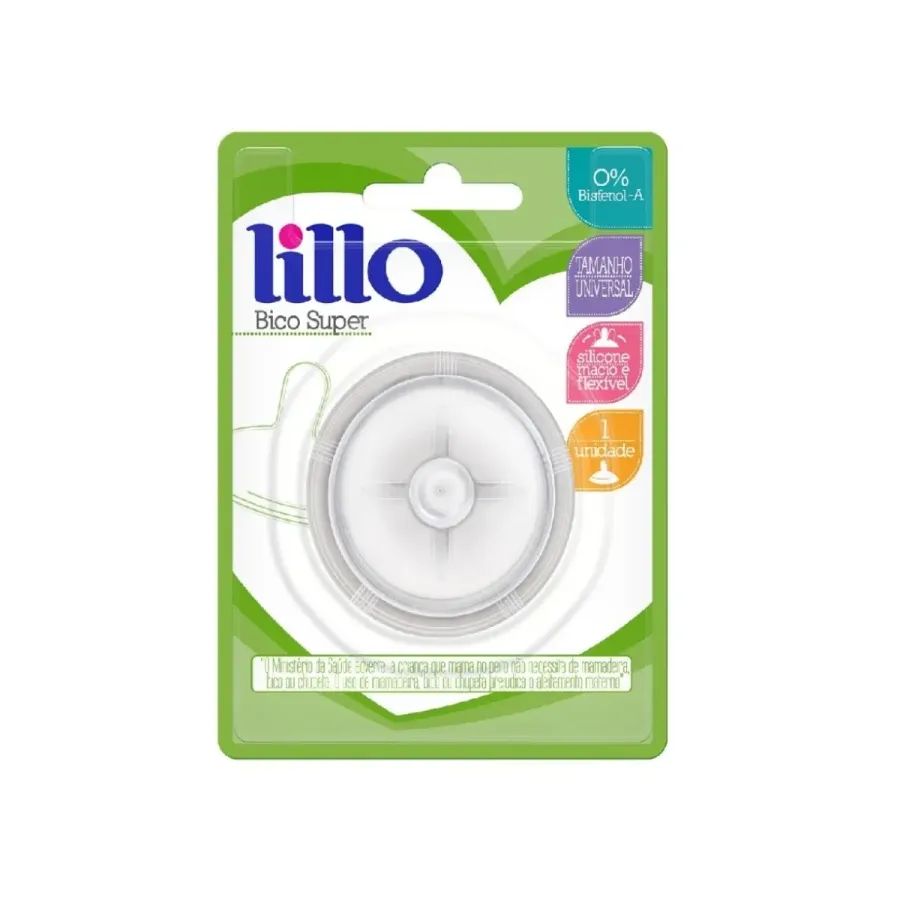 Bico de Mamadeira Lillo Super Silicone Tamanho Universal 1 Unidade