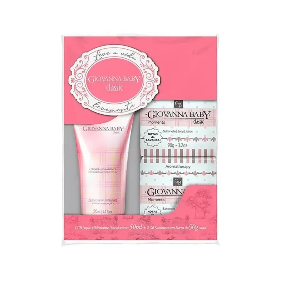 KIT GIOVANNA BABY LOC HID 50ML + SAB 2X90G CLASSIC