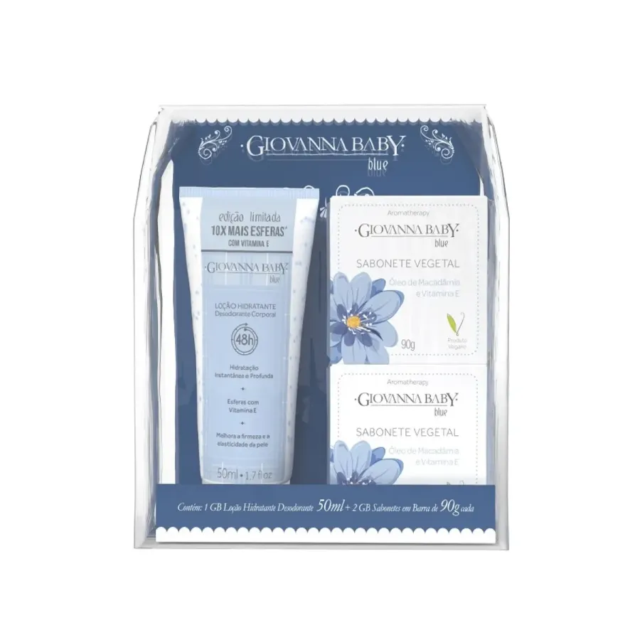 KIT GIOVANNA BABY LOC HID 50ML + SAB 2X90G BLUE