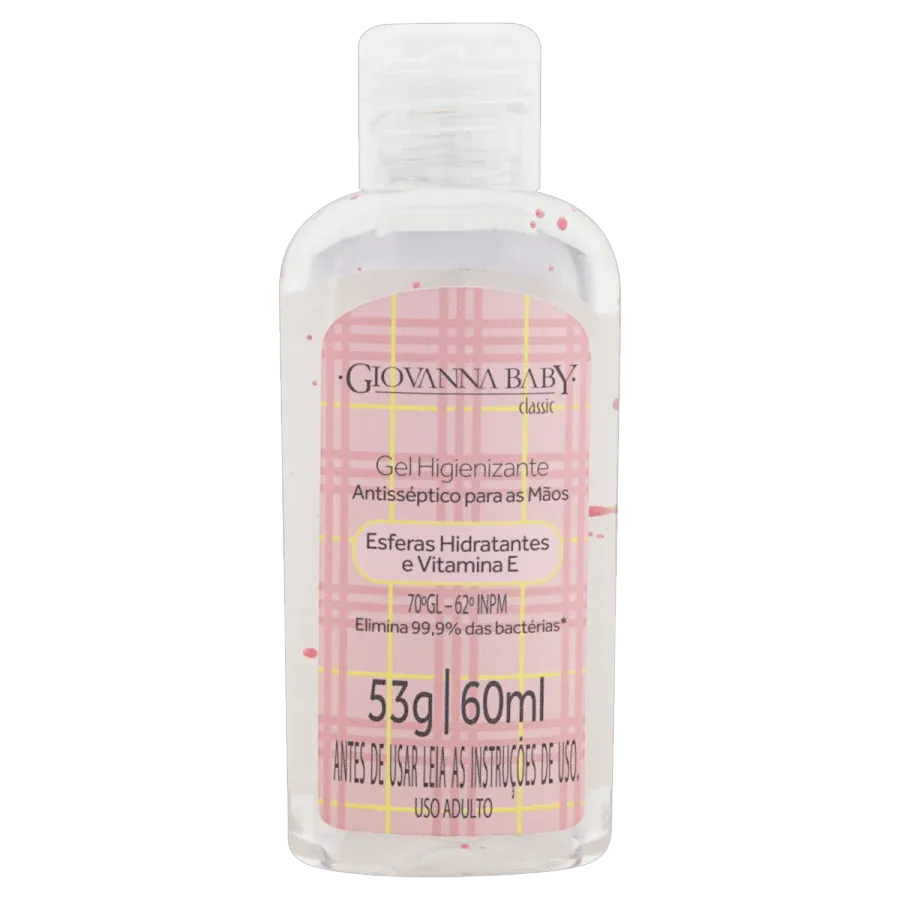 Gel Higienizante Giovana Baby Rosa 60ml