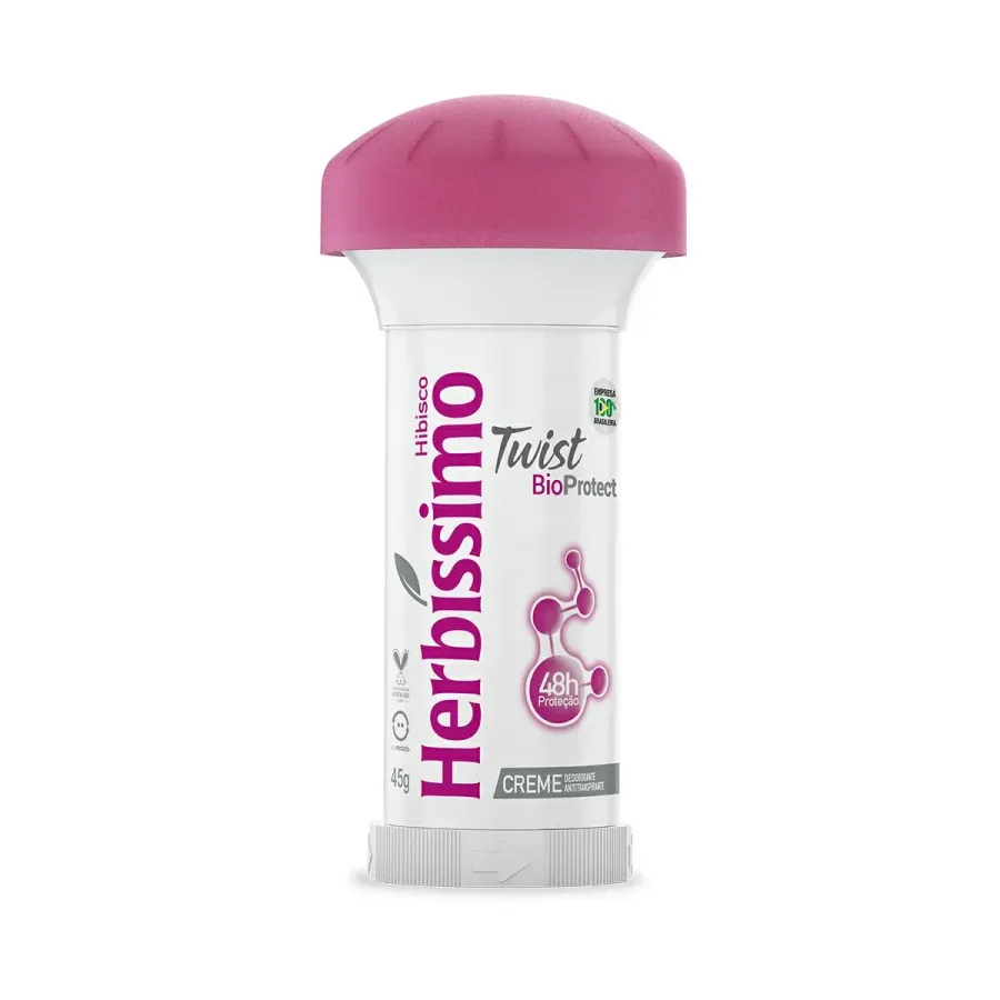 Desodorante em Creme Antitranspirante Herbíssimo Twist Hibisco 45g