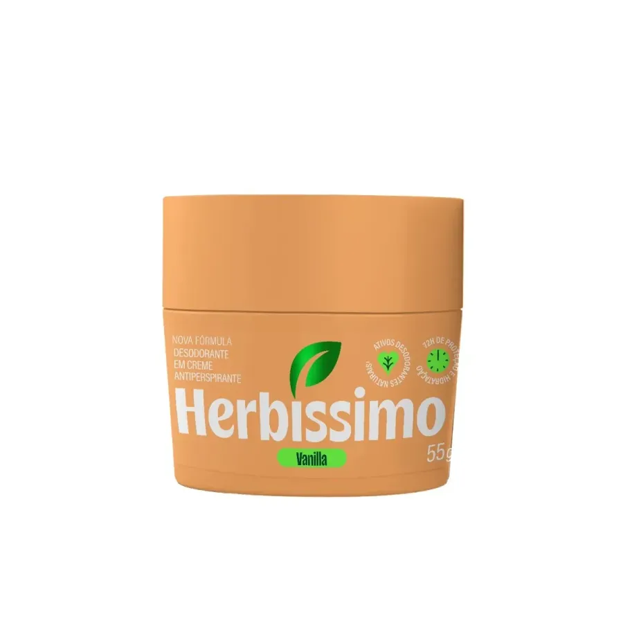 Desodorante em Creme Antiperspirante Herbíssimo Vanilla 55g