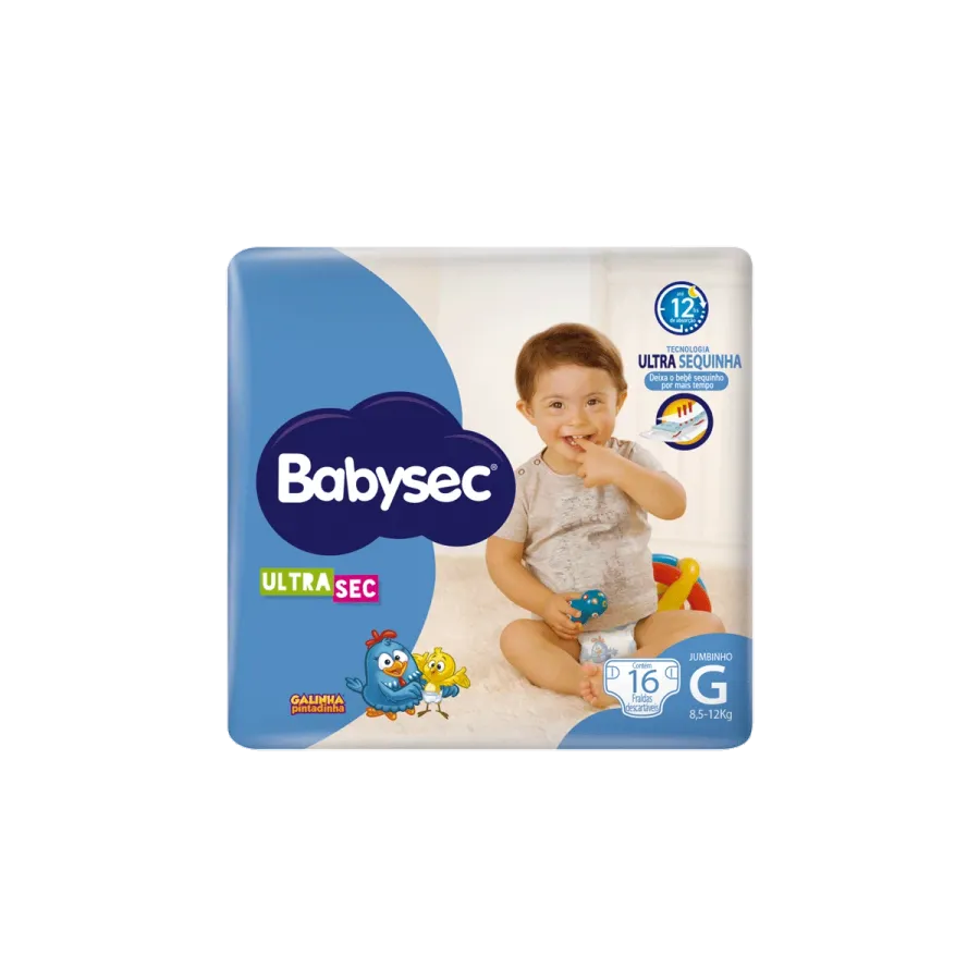 Fralda Babysec Ultrasec Jumbinho G 16 Unidades
