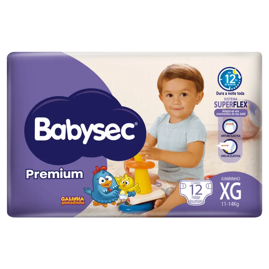 FRALDA BABYSEC PREMIUM JUMBINHO XG C/12UND