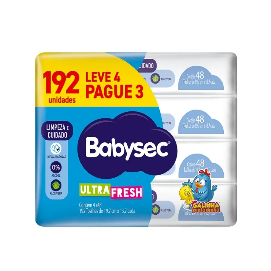 TOALHAS INFANTIL GALINHA PINTADINHA 48UN