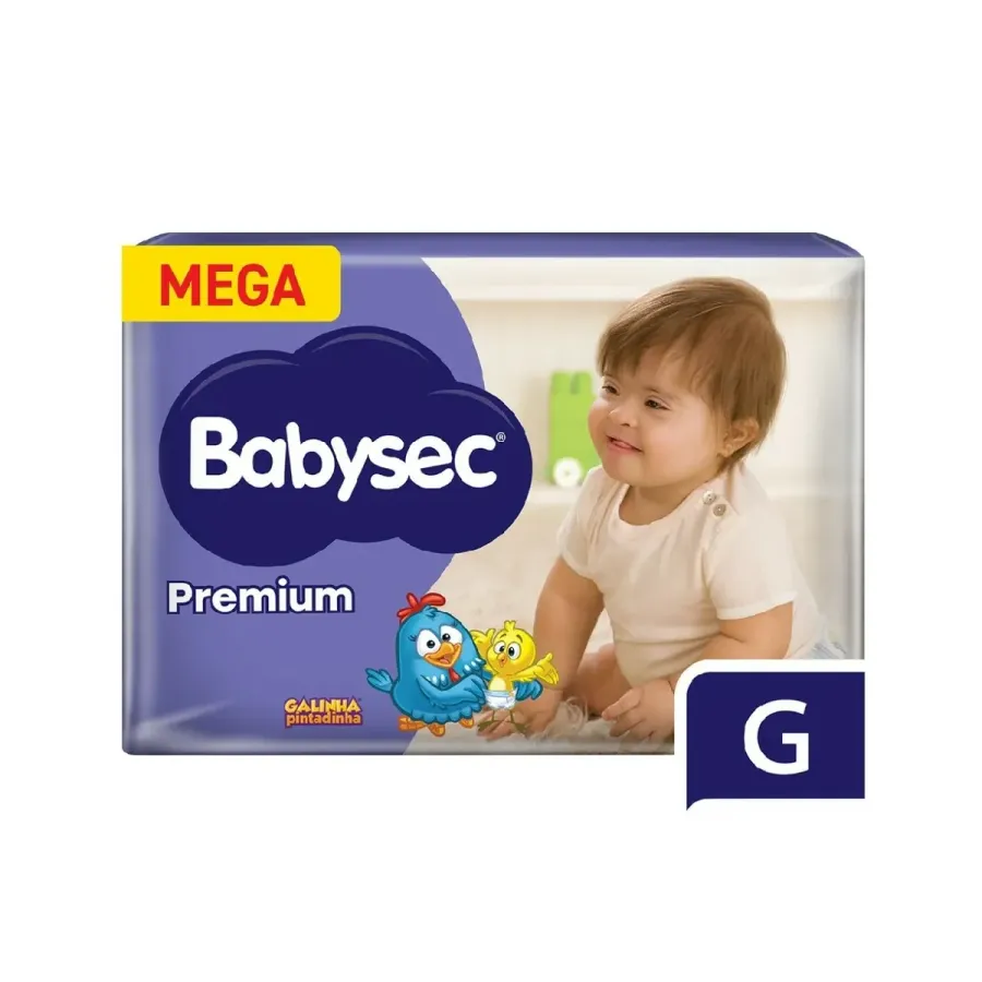 Fralda Babysec Galinha Pintadinha Premium Mega G 26 Unidades
