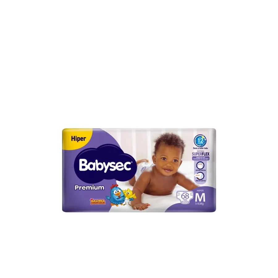 FRALDA BABYSEC PREMIUM HIPER M C/68UND