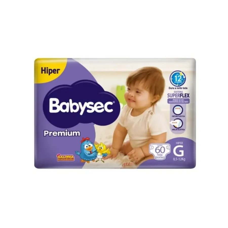 FRALDA BABYSEC PREMIUM HIPER G C/60UND