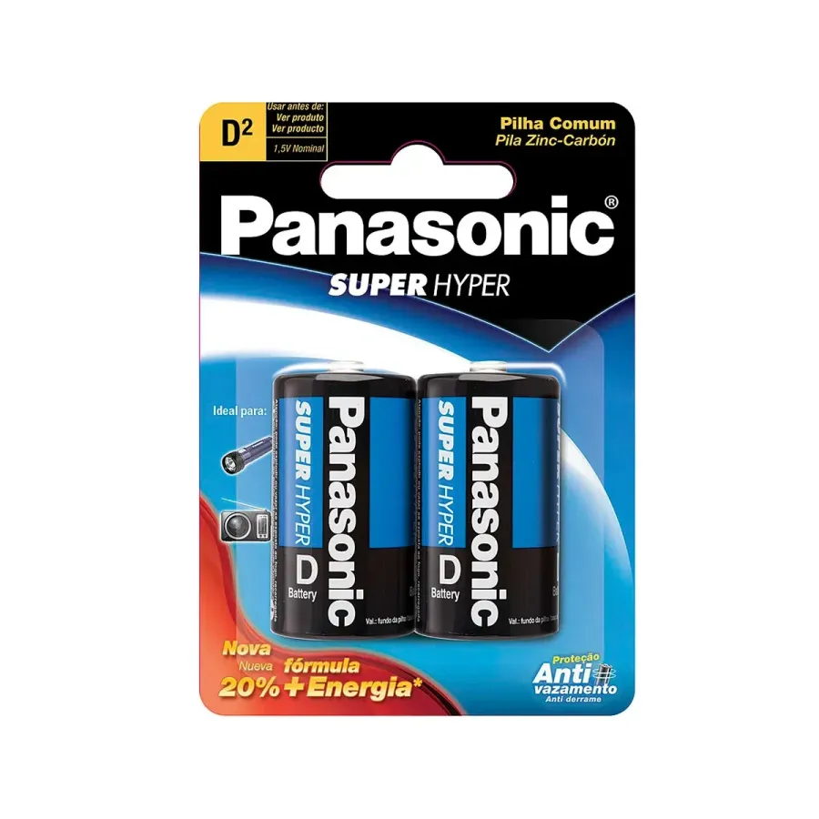Panasonic Pilha Super Hyper Grande com 1shs 2 Unidades