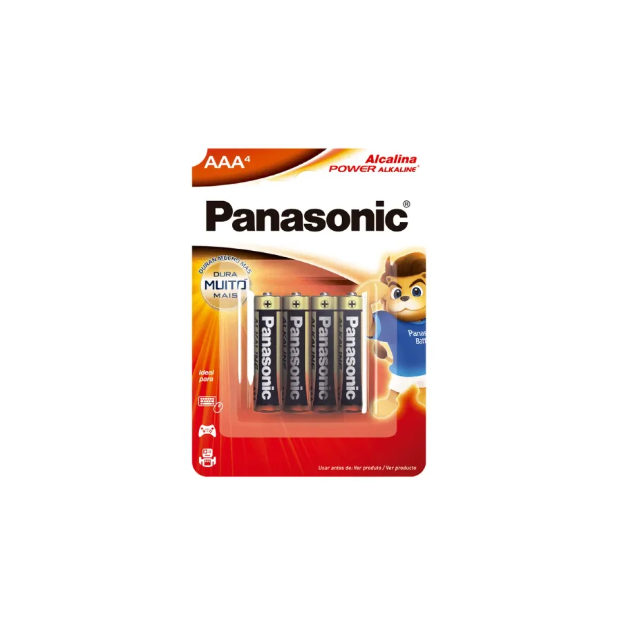 Pilha Alcalina Panasonic AAA 4 Unidades