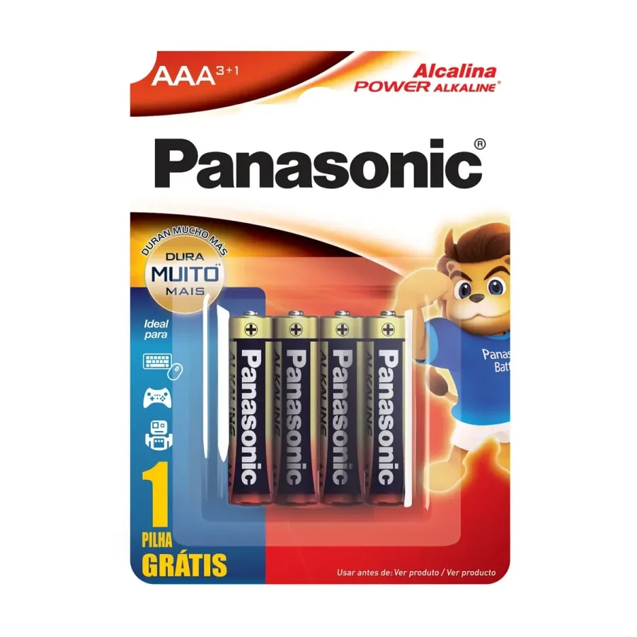 Pilha Panasonic AAA Power Palito Lv4pg3