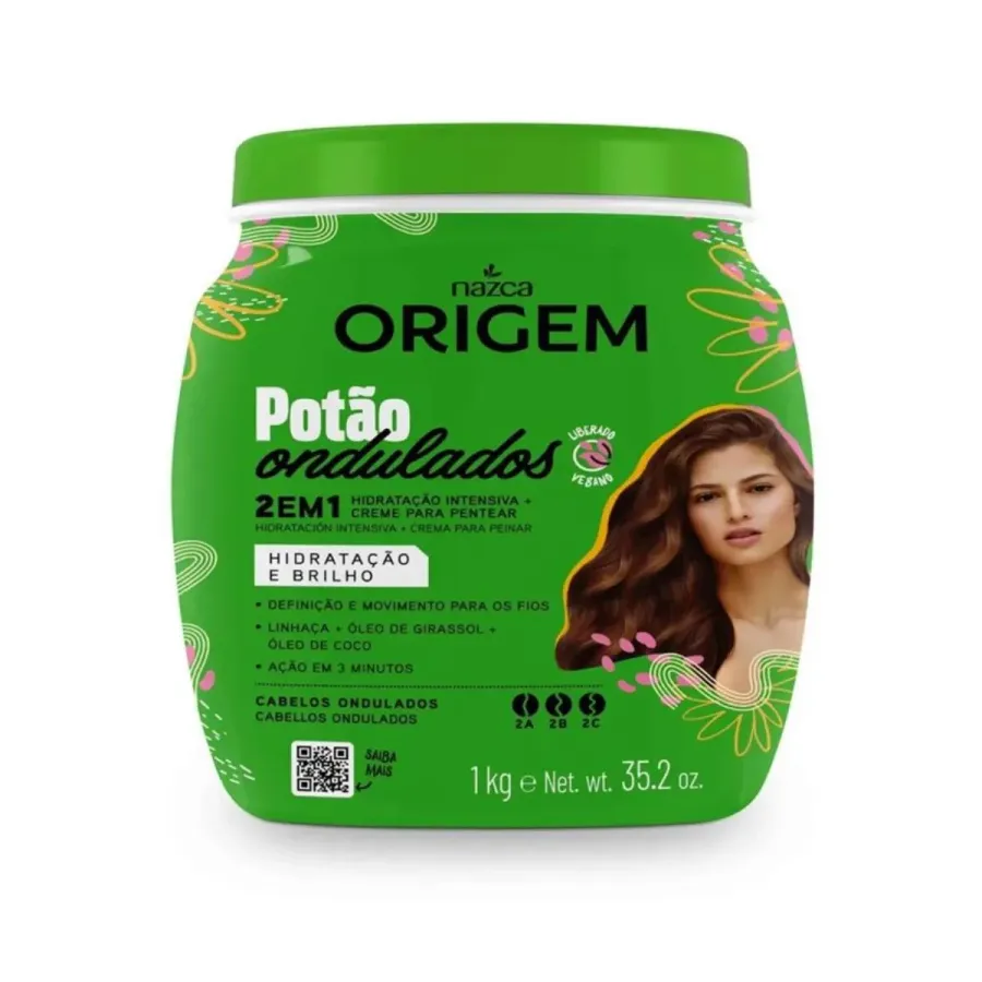 Creme para Tratamento Origem 1kg 2 em 1 Potão Ondulado