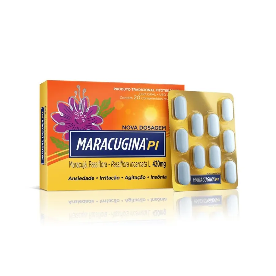 Calmante Fitoterápico Maracugina Pi 420mg 20 Comprimidos