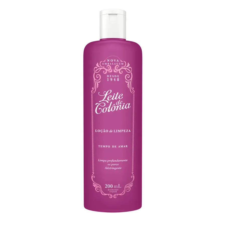 Loção de Limpeza Leite de Colônia Tempo de Amar 200ml