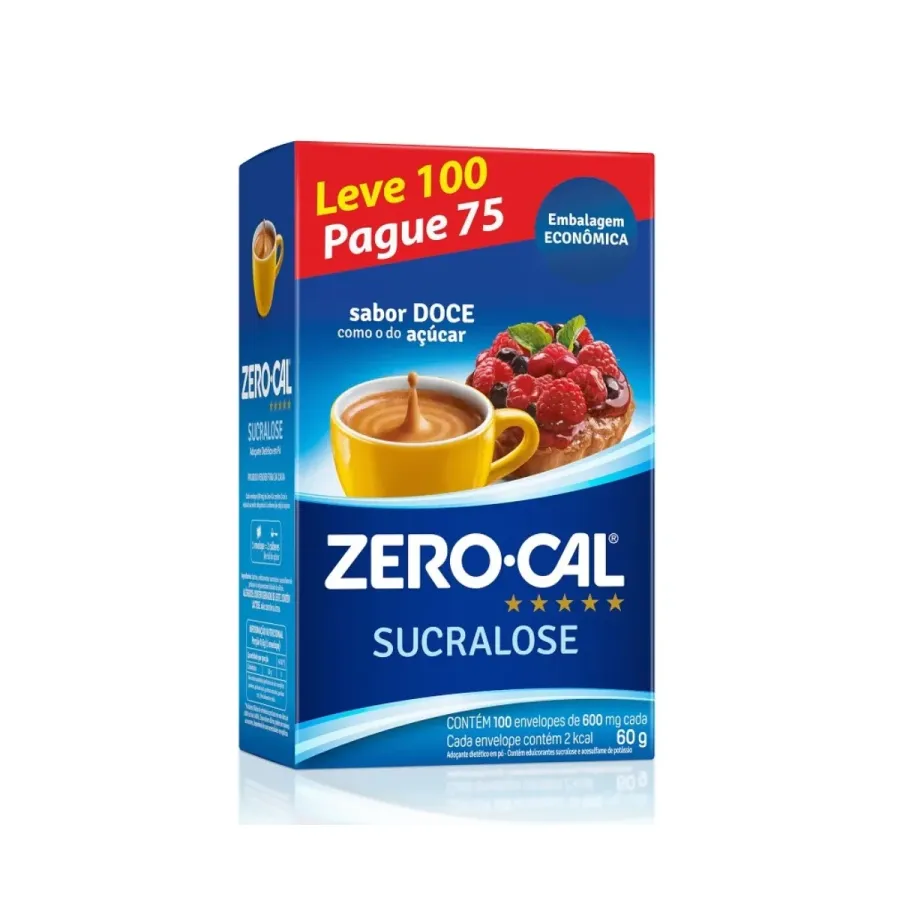 ADOÇANTE ZEROCAL SUCRALOSE C/100ENVELOPES