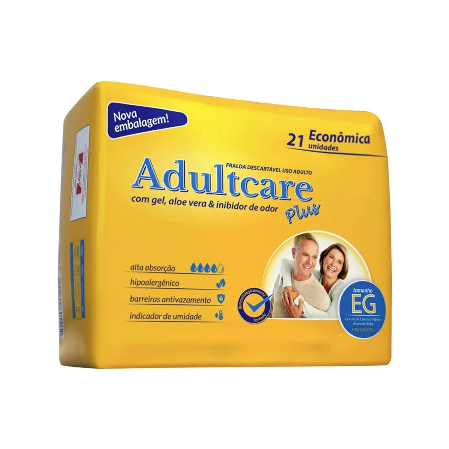 Fralda Geriatrica Adultcare Economica Xg com 21 Unidades