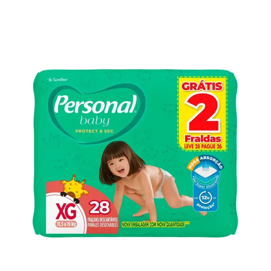 FRALDA PERSONAL BABY MEGA XG C/28UND
