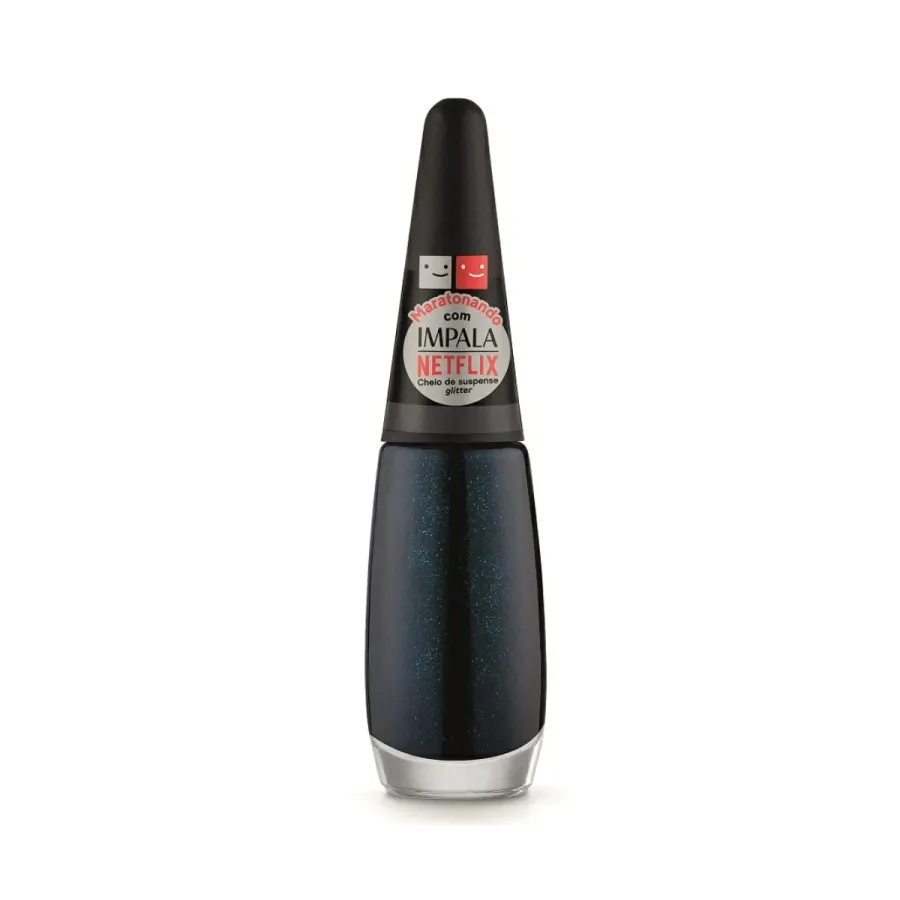 Esmalte Glitter Impala Netflix Maratonando Cheio de Suspense 7,5ml