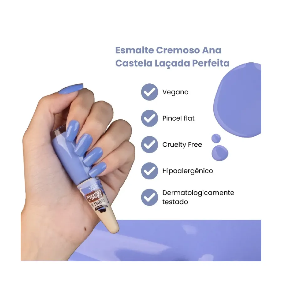 Esmalte Cremoso Lacada Perfeita Ana Castela Impala Manicure