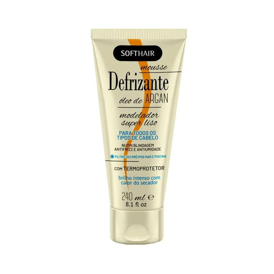 SOFTHAIR MOUSSE DEFRIZANTE OLEO DE ARGAN TERMOPROTETOR 240ML