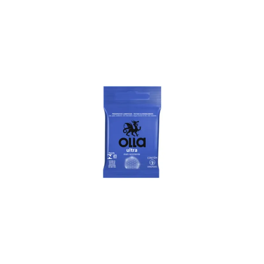Preservativo Olla Lubrificado 3 Unidades Play