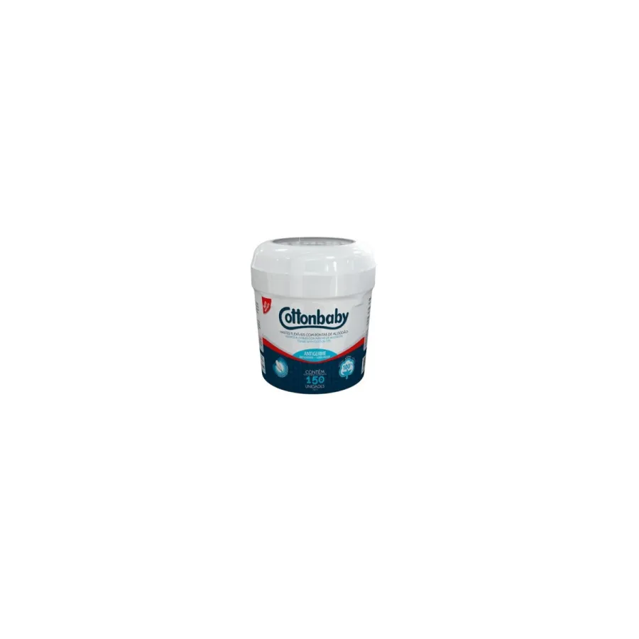 Hastes Flexiveis Cottonbaby 150 Unidades Pote