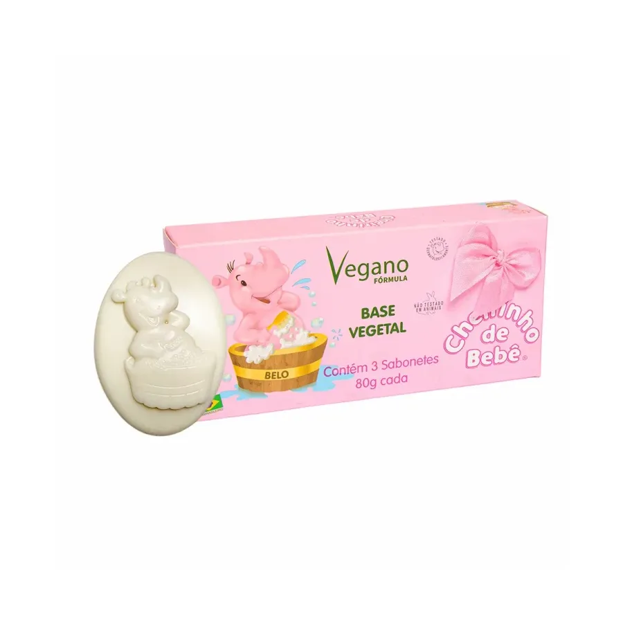 Kit Sabonete Cheirinho de Bebê 80g 3 Unidades Unidades