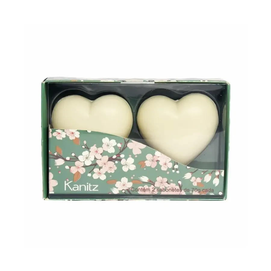 Sabonete em Barra Kanitz Floriss Green Roses Coração 2 Unidades de 70g Cada