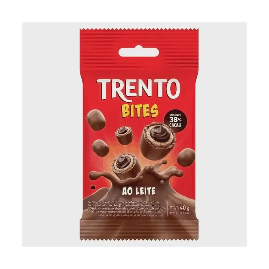Chocolate Wafer Trento Bites Ao Leite