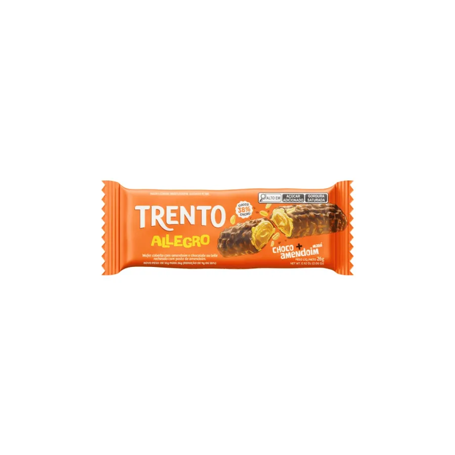 Wafer Trento Allegro Choco com Amendoim 26g