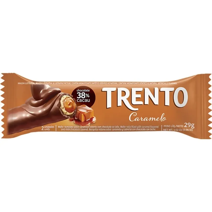 Chocolate Wafer Trento Caramelo