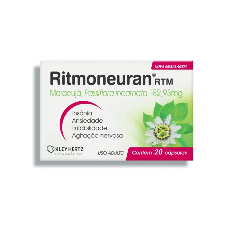 Ritmoneuran Rtm 182,93mg Kley Hertz 20 Cápsulas