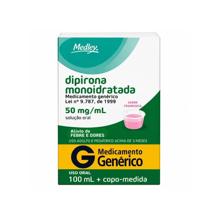 Dipirona Sódica Solução 50mg/ml Genérico Medley 100ml