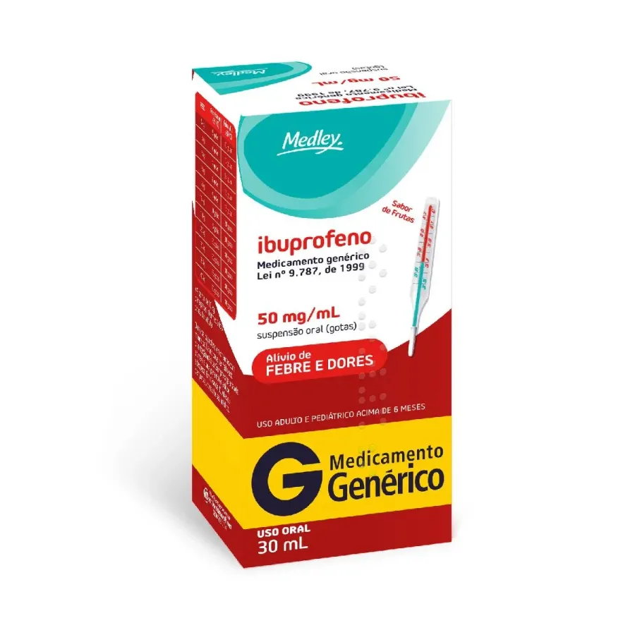 Ibuprofeno 50mg/ml Genérico Medley Suspensão Oral