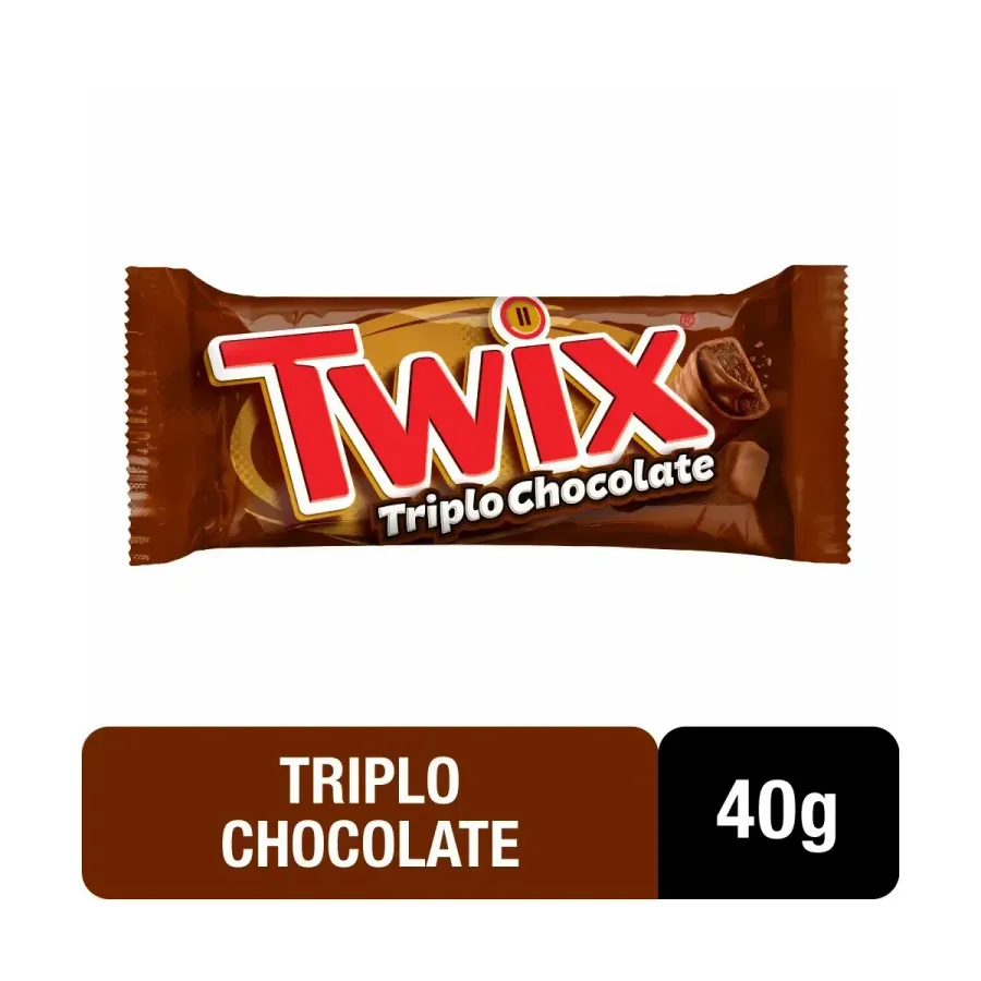 Chocolate Twix Triplo Chocolate com 40g Edição Limitada