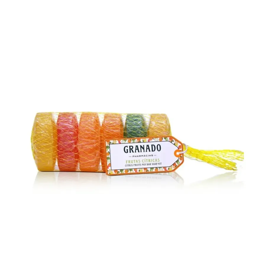 Sabonete em Barra de Glicerina Granado Frutas Cítricas Mix 6 Unidades de 90g Cada