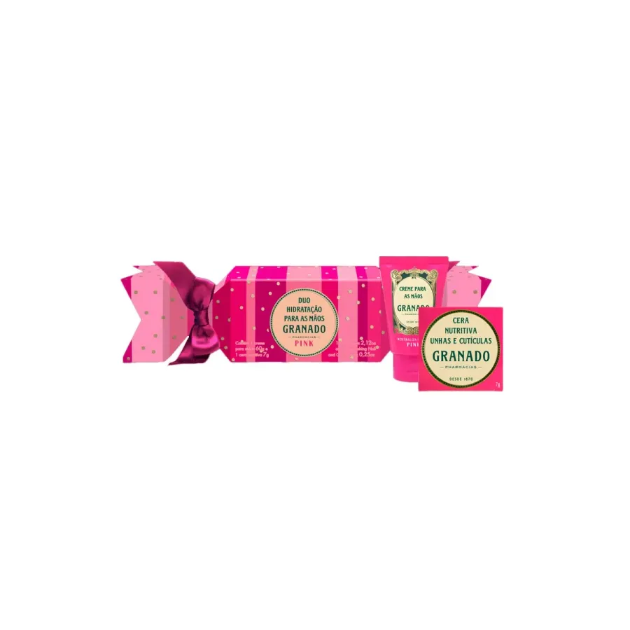 Kit Granado Bombom Pink Cera e Creme.para Maos
