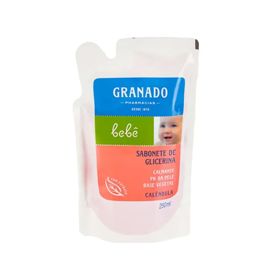 Sabonete Líquido Infantil Glicerina Granado Bebe Refil Calêndula 250ml