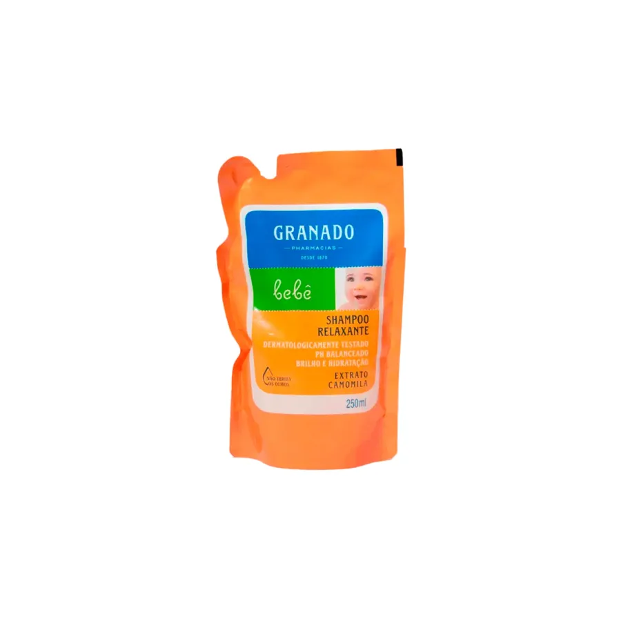 Shampoo Relaxante Granado Bebê Extrato de Camomila 250ml Refil