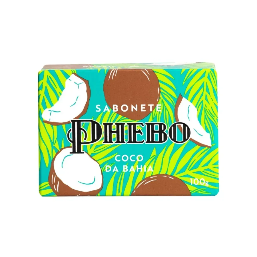 Sabonete em Barra Cremoso Vegetal Phebo Coco da Bahia 100g